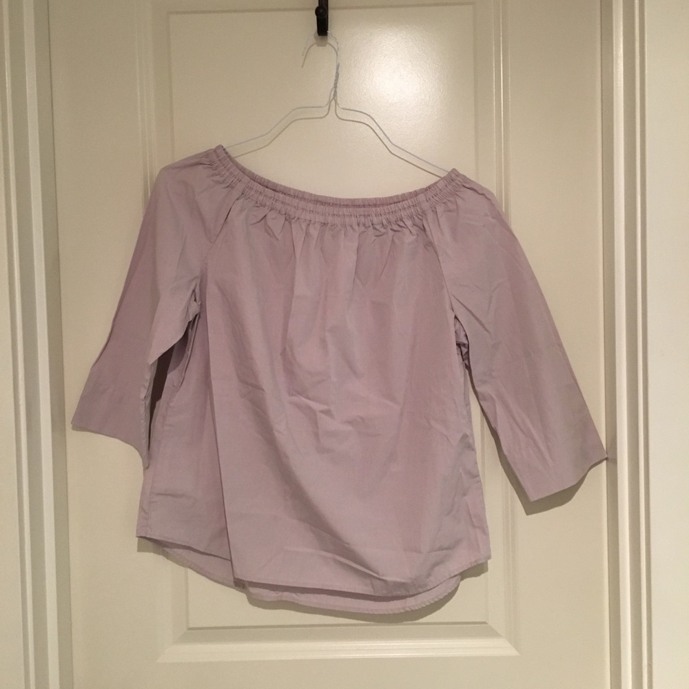 Extra Fine Cotton 3/4 Sleeve Off Shoulder Blouse